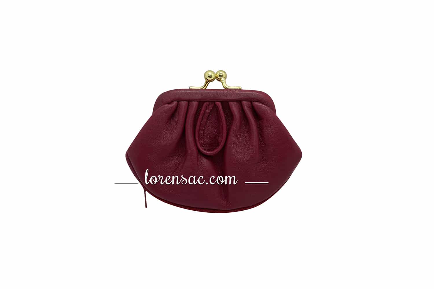 Porte monnaie femme cuir bordeaux