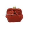 Porte monnaie noeud Papillon rouge terre cuite