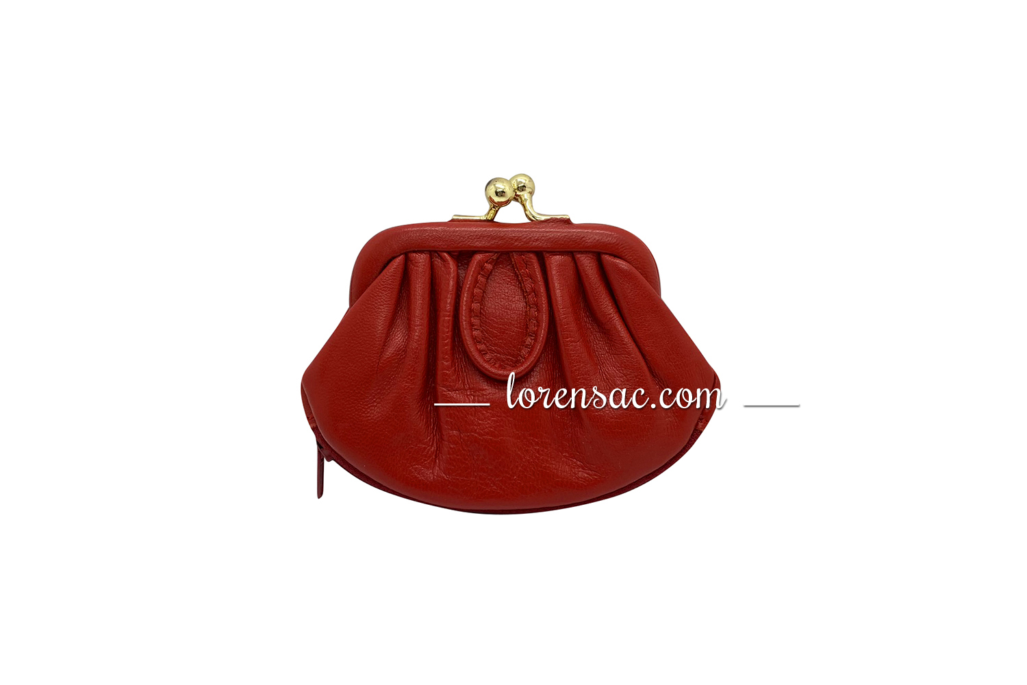 Porte-monnaie vintage cuir femme rouge