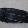 Bride ceinture en cuir 35mm noire avec trous