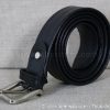 ceinture cache argent voyage cuir noir