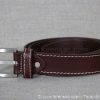 Ceinture en cuir 35mm marron pour homme et femme