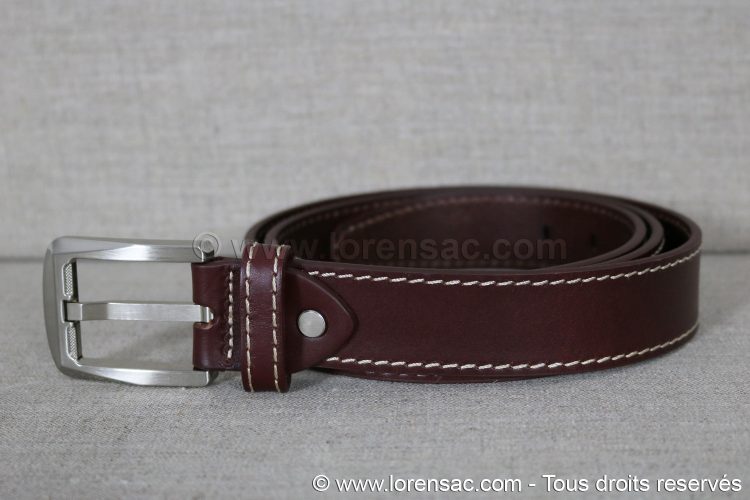 Ceinture en cuir de vachette  35mm marron Katana Ceinture en cuir 35mm marron pour homme et femme