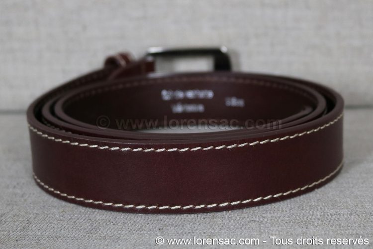 Ceinture en cuir véritable de vachette marron 35mm Ceinture en cuir vachette 35mm marron