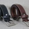 Deux ceintures en cuir 40mm noire et marron