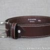 Ceinture cuir homme solide 40mm marron foncé