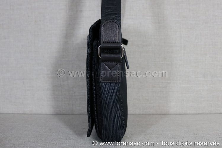 Pochette nylon et cuir noire avec anse Katana sacoche noir pas chers