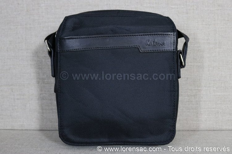 Pochette homme de couleur noire en cuir véritable et nylon pochette homme pas cher de couleur noire