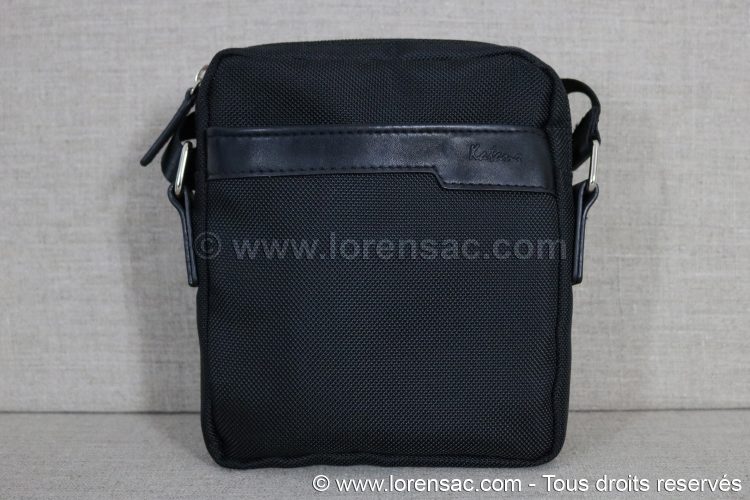 Sacoche homme katana pas cher noire en nylon et cuir Sacoche homme pas cher noire