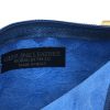 Intérieur bleu de la Pochette Papillon en cuir