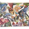 Face avant Pochette Papillon en cuir rose