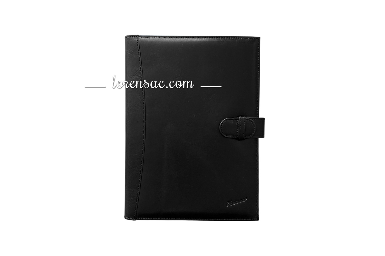 Conférencier en cuir homme noir