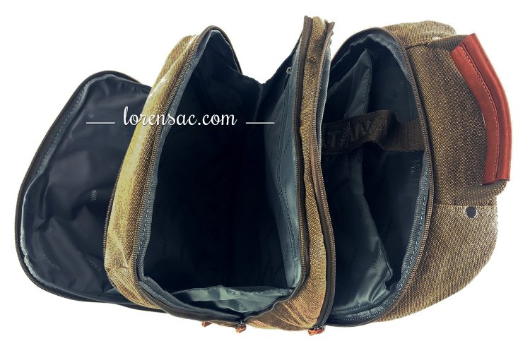 Intérieur du sac à dos tendance léger marron Intérieur du sac à dos tendance léger Katana marron