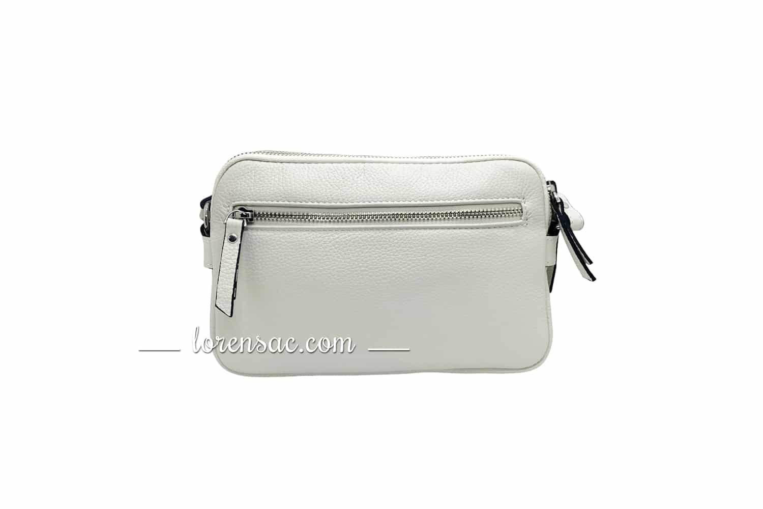 Mini sac à main blanc femme cuir