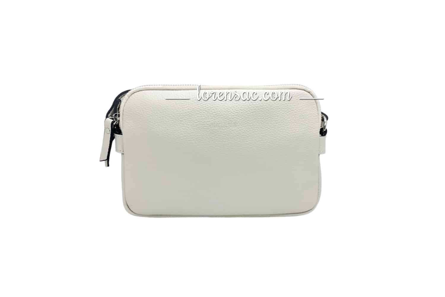 Petit sac à main blanc femme cuir