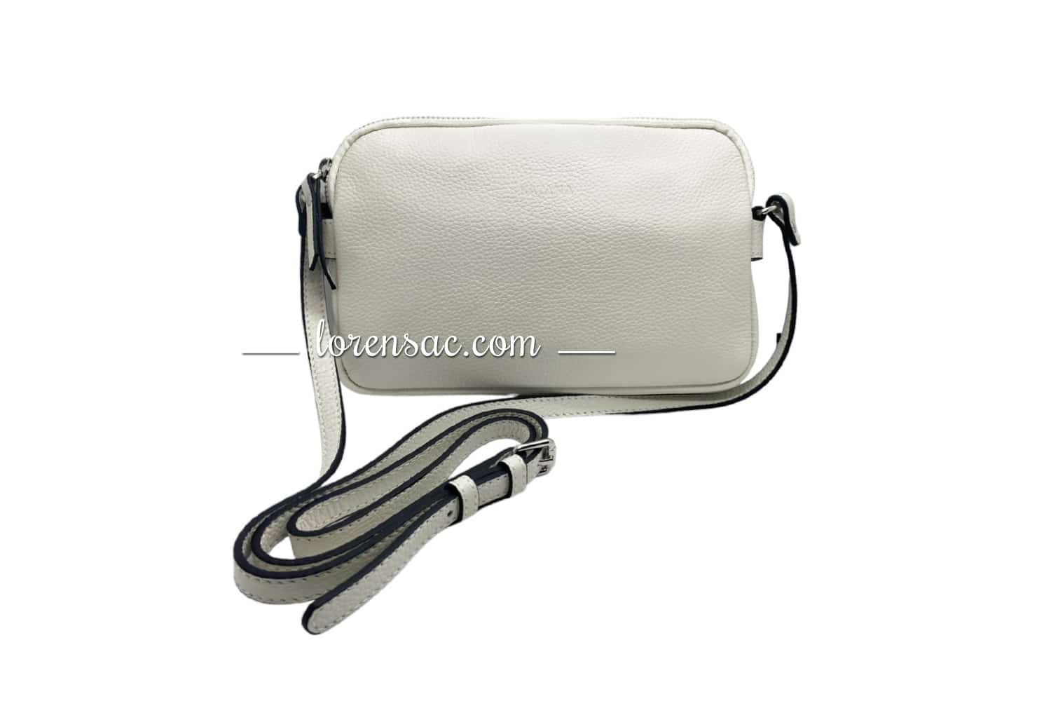 Petit sac blanc cuir femme bandoulière réglable