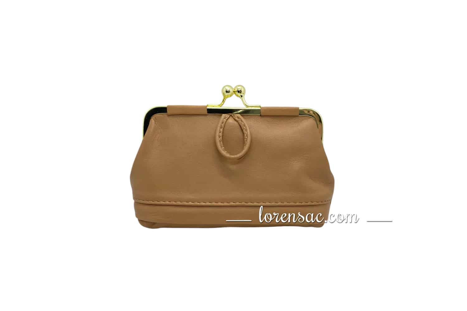 Beau porte monnaie femme marron cuir