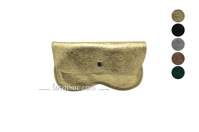 Étui à lunette aviateur femme homme original métallisé