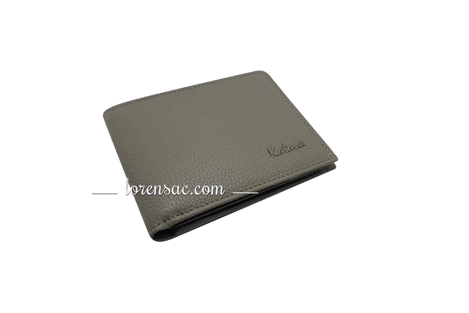 Petit porte feuille femme homme cuir gris taupe