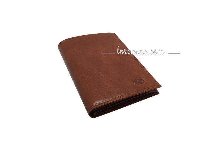 avant portefeuille porte-cartes porte-papiers cuir véritable marron