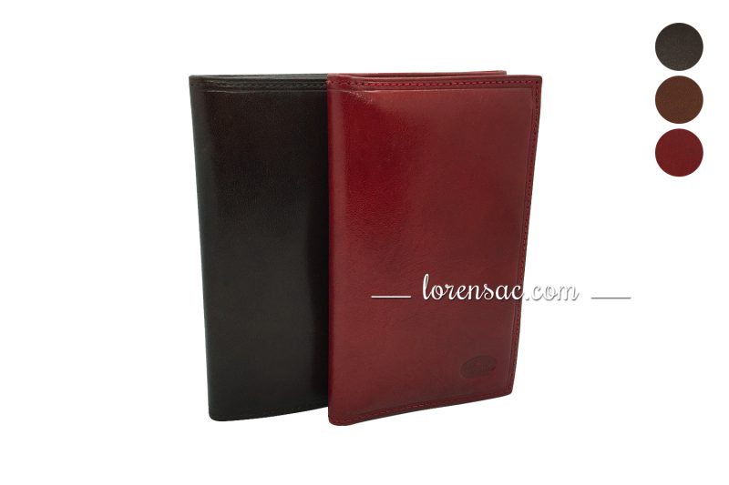 trois couleurs étui à carte grise en cuir véritable Katana