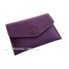 Pochette pour carte grise violette en cuir véritable papier véhicule