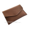 Pochette pour carte grise marron en cuir véritable papier véhicule