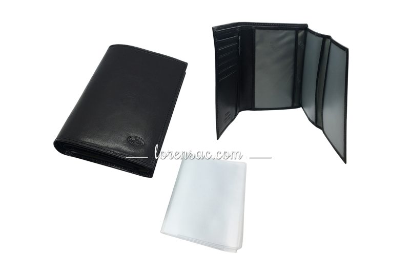 Portefeuille homme carte grise permis voiture cuir