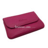 Porte monnaie plat cuir fuchsia Katana 753120