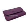 Porte monnaie plat cuir violet Katana 753120