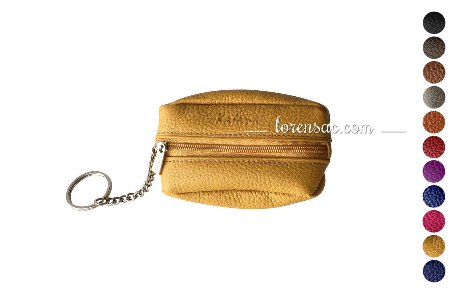 Grain de café katana porte monnaie en cuir grainé