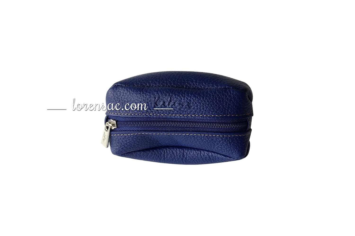 Porte monnaie grain de café bleu en cuir Katana Porte monnaie cuir katana de couleur bleu marine