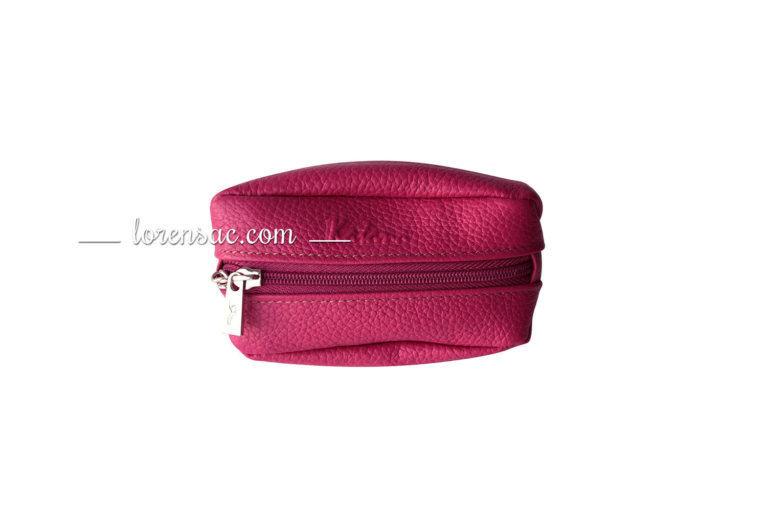Porte monnaie grain de café fuchsia en cuir Katana Porte monnaie katana fuschya en cuir véritable de vachette