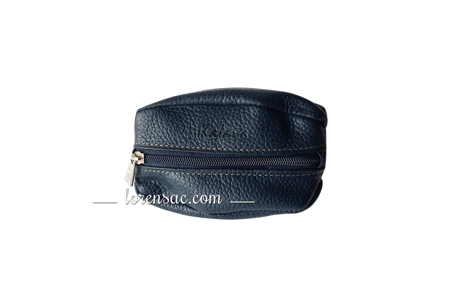 Porte monnaie grain de café bleu marine en cuir Katana Porte monnaie en cuir grain de café marine