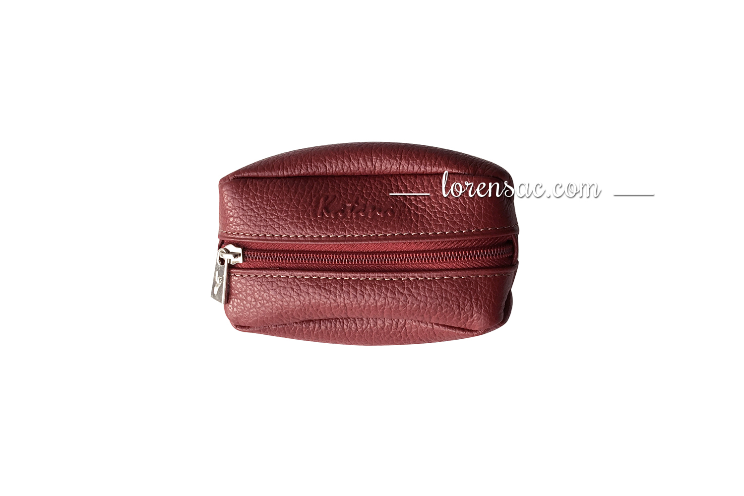 Porte monnaie grain de café rouge en cuir Katana Porte monnaie rouge grain de café en cuir véritable
