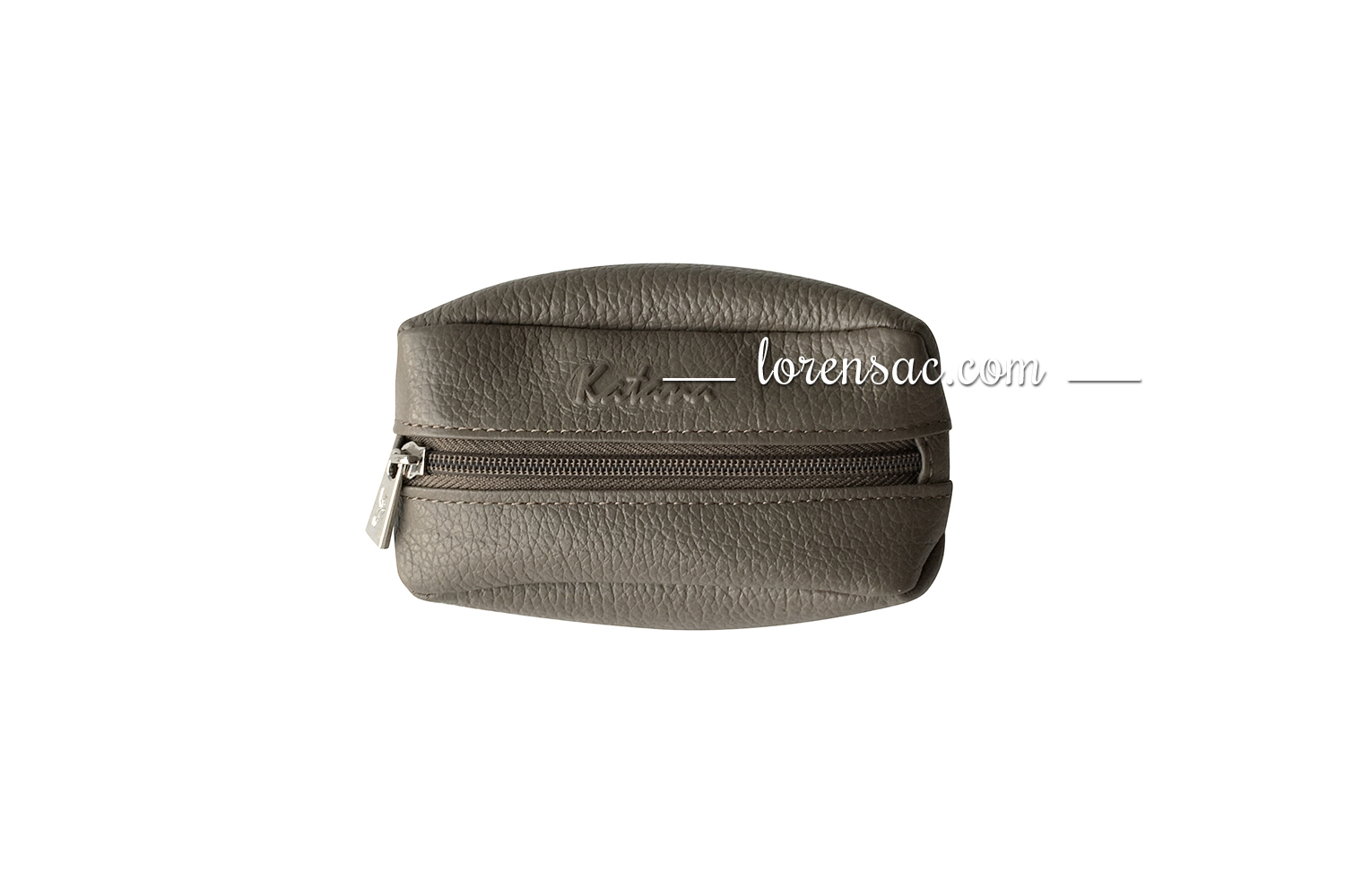 Porte monnaie grain de café gris en cuir Katana Porte monnaie cuir grain de café gris