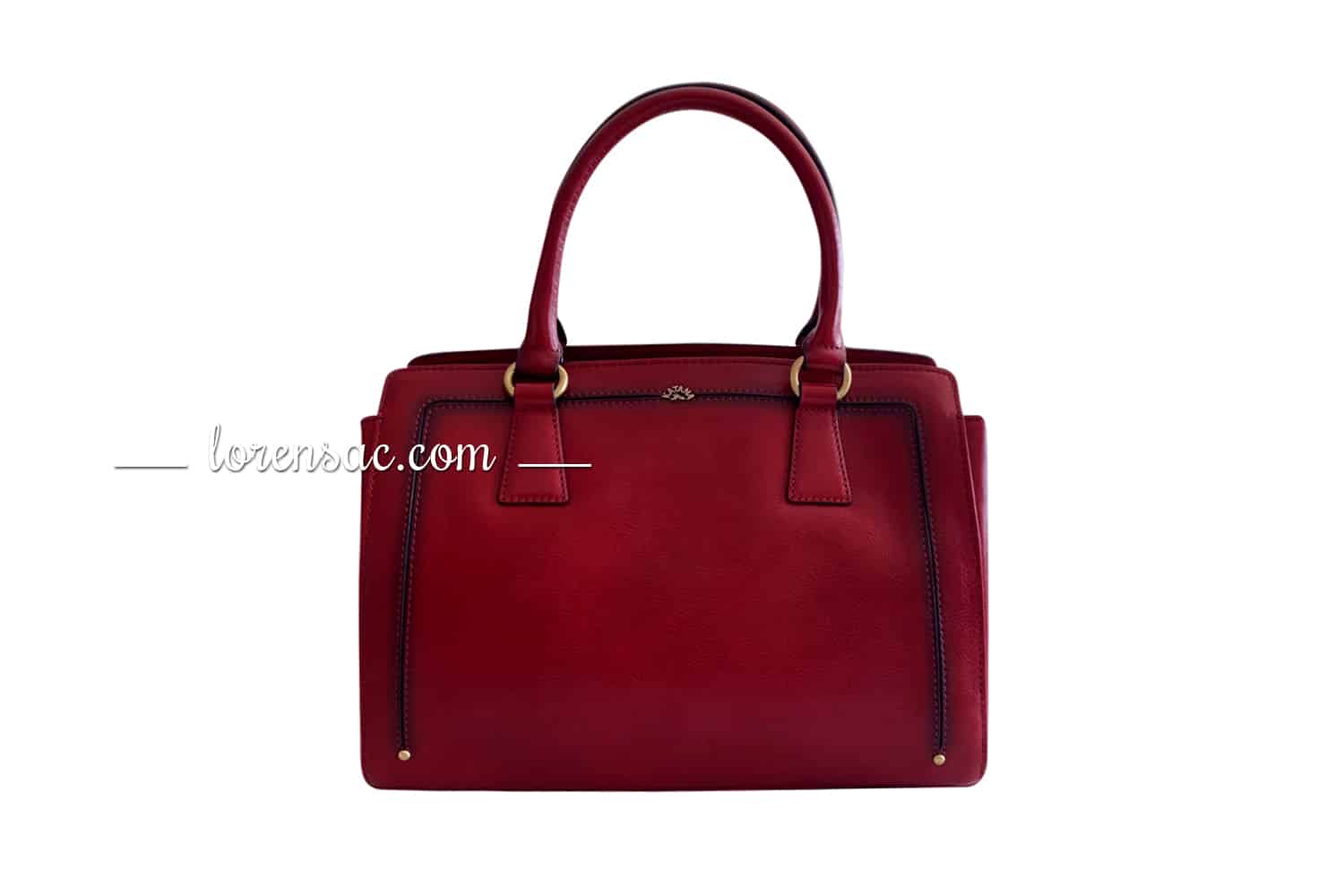 Sac travail femme chic rouge en cuir