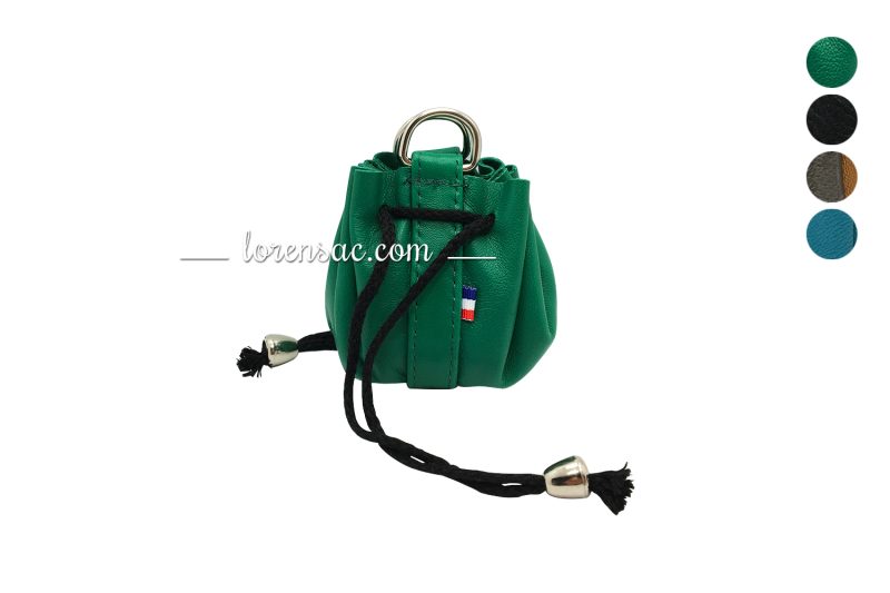 Aumônière moyen age médiévale cuir porte monnaie bourse femme