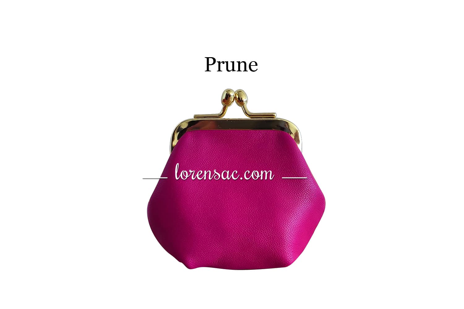 Petit porte monnaie pas cher clic clac cuir prune