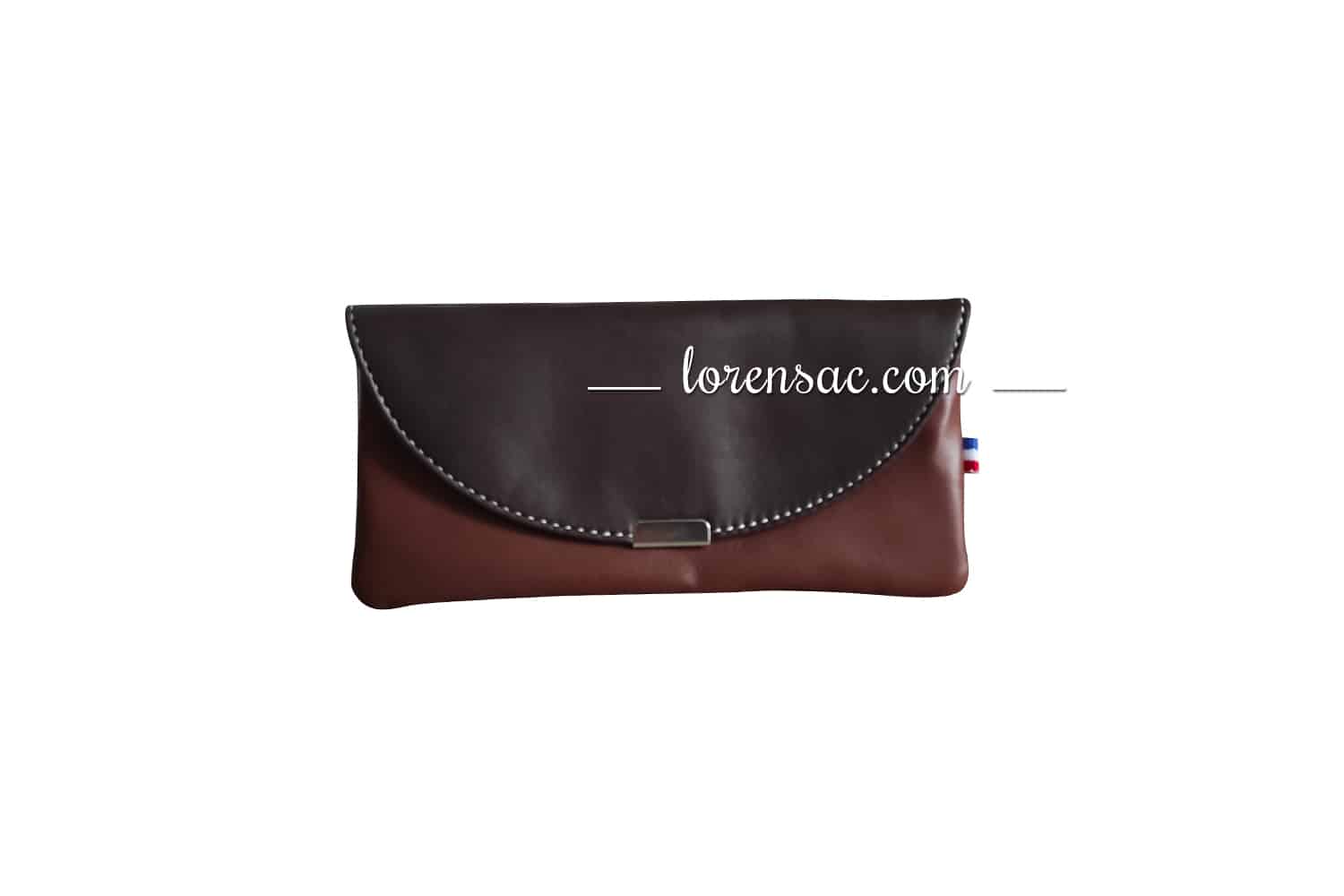 Avant étui a lunette design cuir souple femme homme Chocolat Marron