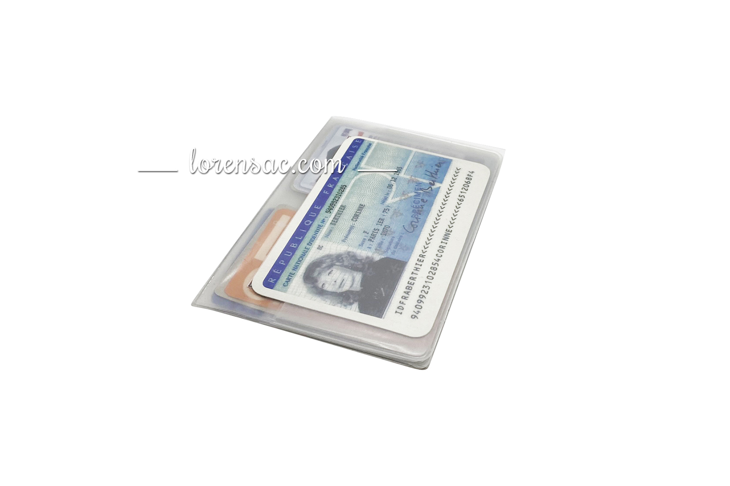 Pochette carte d'identité en plastique