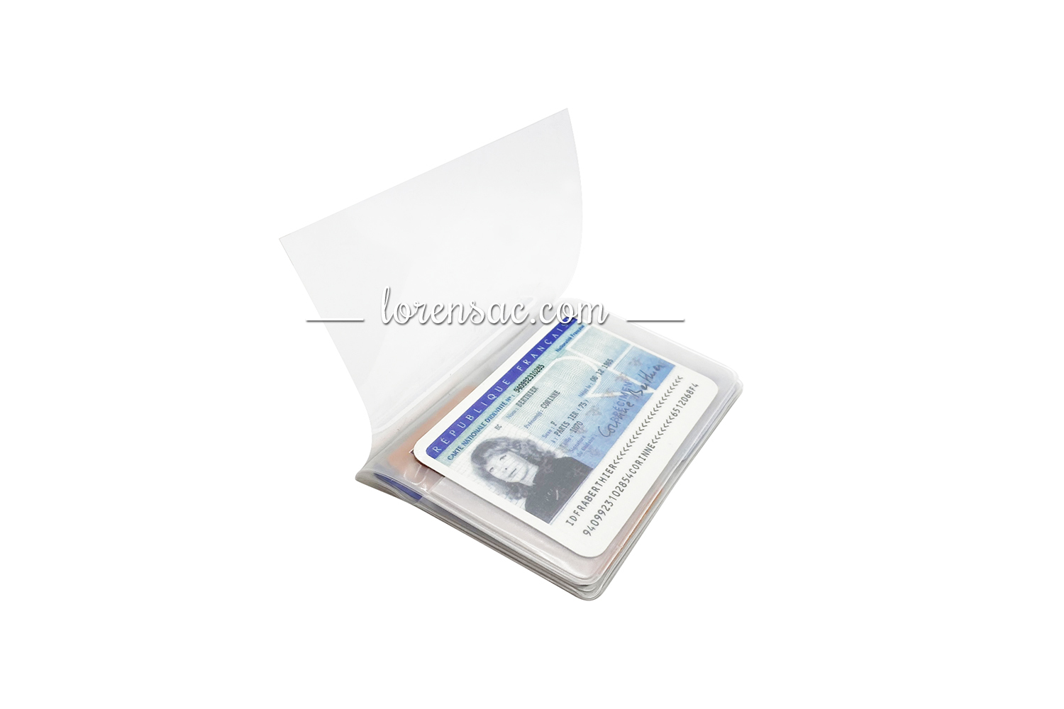 Pochette carte identité plastique transparent