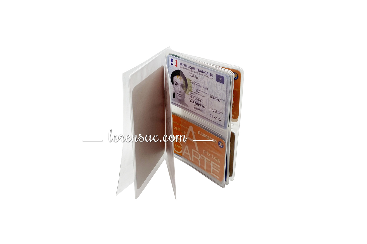 Pochette transparente cartes cb d'identité