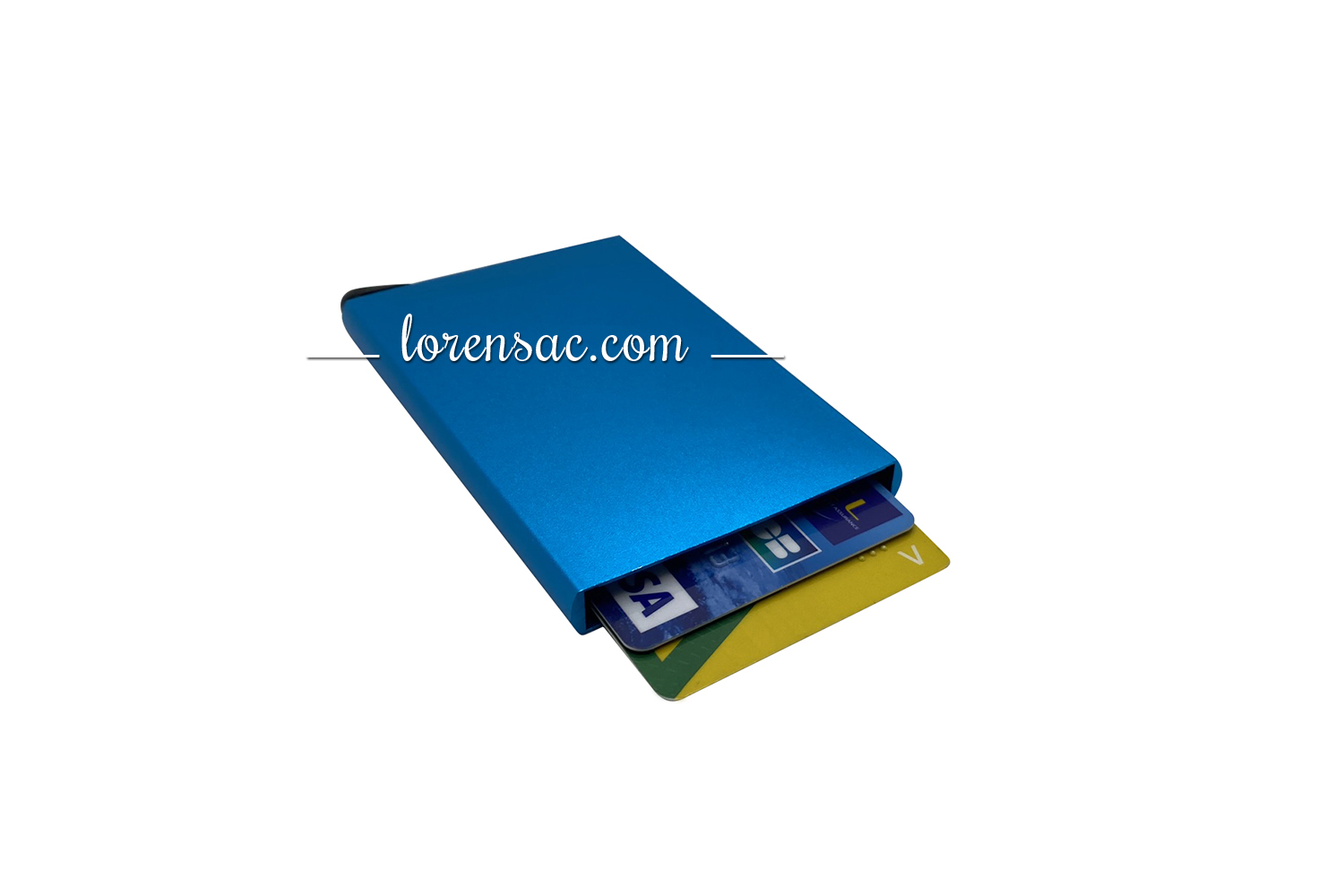 Porte carte bleu automatique rigide
