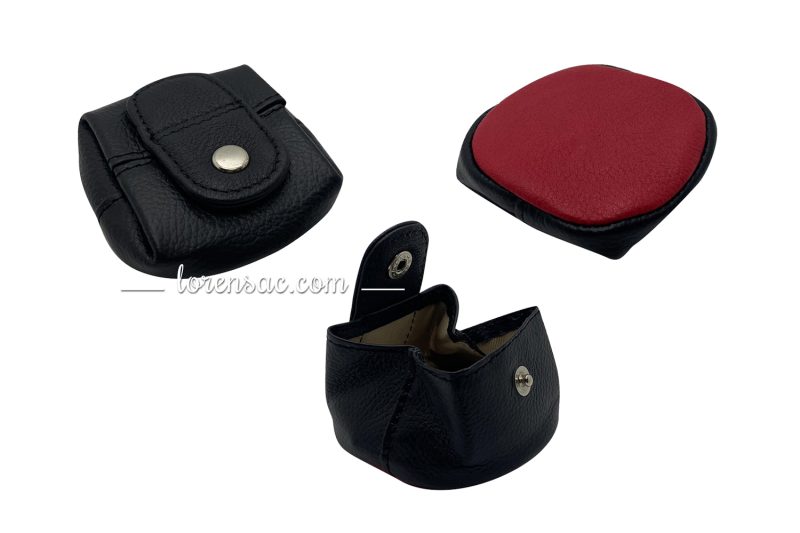 Mini porte monnaie homme femme cuir noir